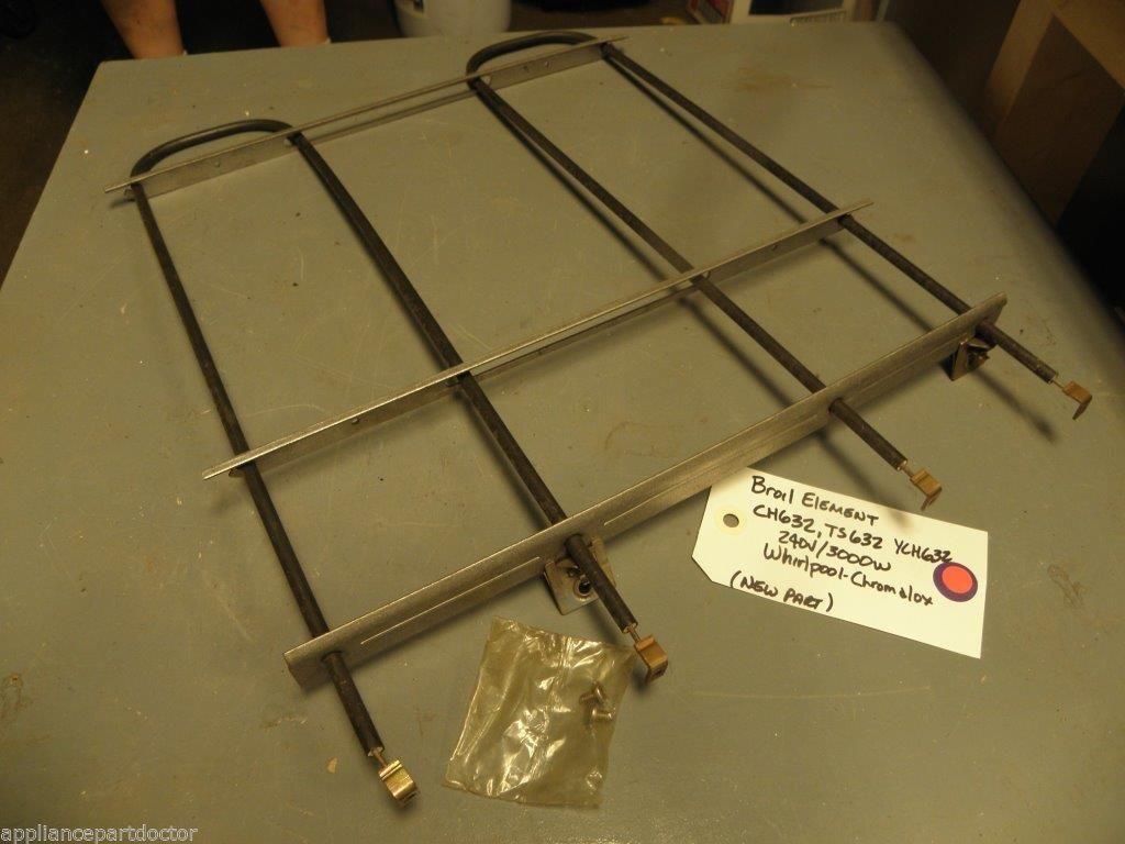 NOS Whirlpool Chromalox CH632 TS632 YCH632 BROIL ELEMENT 240v/3000w NOS Whirlpool Chromalox CH632 TS632 YCH632 BROIL ELEMENT 240v/3000w